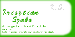 krisztian szabo business card