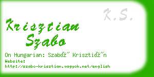 krisztian szabo business card